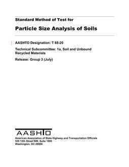 AASHTO T 88-20