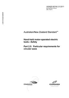 AS/NZS 60745.2.5-2011