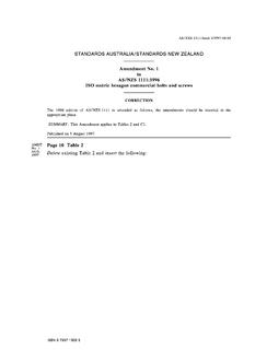 AS/NZS 1111-1996 AMDT 1