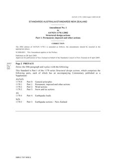 AS/NZS 1170.1-2002 AMDT 1