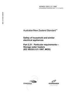 AS/NZS 3350.2.21-1999