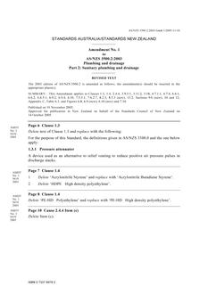 AS/NZS 3500.2-2003 AMDT 1