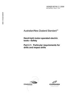 AS/NZS 60745.2.1-2009