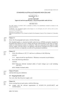 AS/NZS 3105-2007 AMDT 1