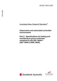 AS/NZS 14644.2-2002