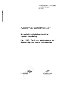 AS/NZS 60335.2.103-2011