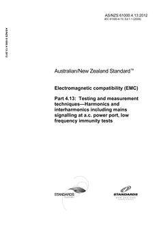 AS/NZS 61000.4.13-2012