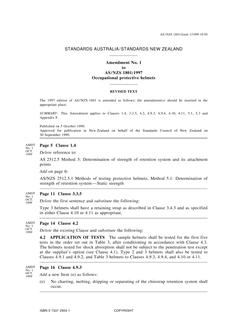AS/NZS 1801-1997 AMDT 1