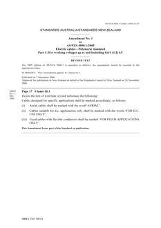 AS/NZS 5000.1-2005 AMDT 1