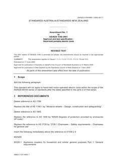 AS/NZS 3160-2001 AMDT 1