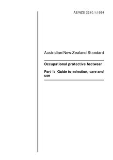 AS/NZS 2210.1-1994