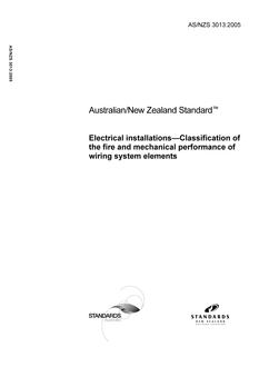 AS/NZS 3013-2005
