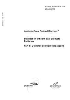 AS/NZS ISO 11137.3-2006
