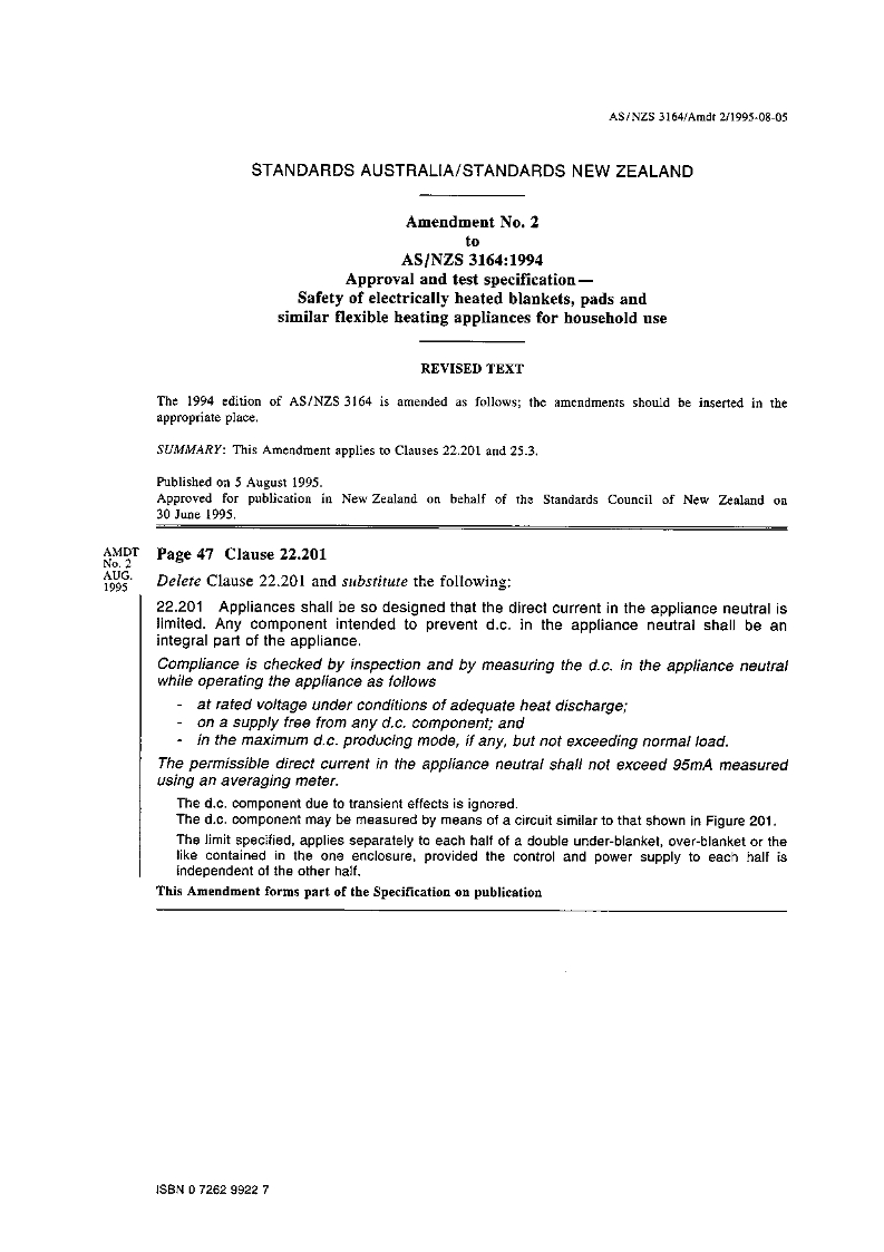 AS/NZS 3164-1994 AMDT 2