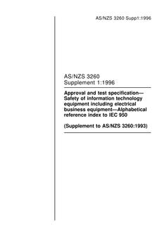 AS/NZS 3260 SUPP 1-1996