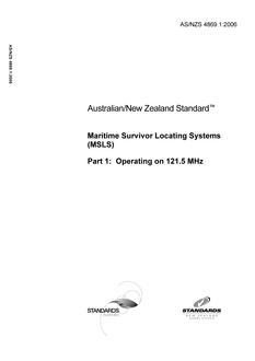 AS/NZS 4869.1-2006