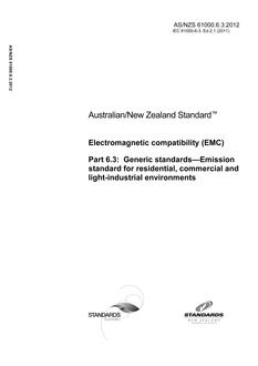 AS/NZS 61000.6.3-2012