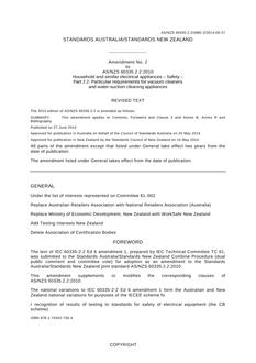 AS/NZS 60335.2.2-2010 Amd 2:2014