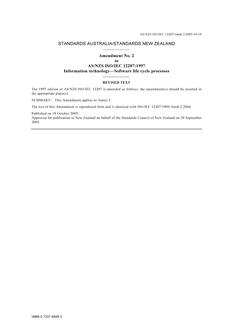 AS/NZS ISO/IEC 12207-1997 AMDT 2