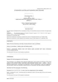 AS/NZS 60745.1-2003 AMDT 1