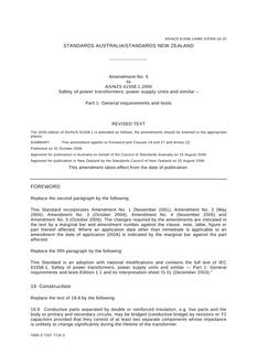 AS/NZS 61558.1-2000 AMDT 5