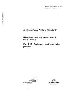 AS/NZS 60745.2.19-2011