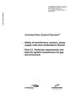 AS/NZS 61558.2.3-2011