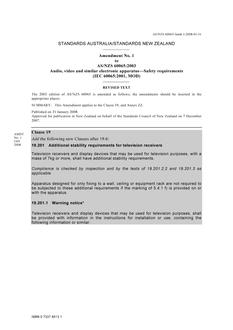 AS/NZS 60065-2003 AMDT 1