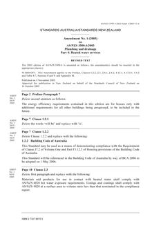 AS/NZS 3500.4-2003 AMDT 1