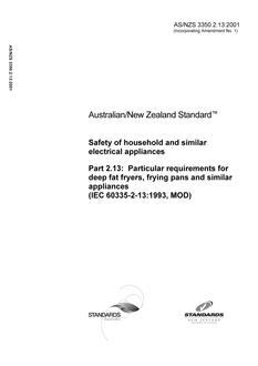 AS/NZS 3350.2.13-2001