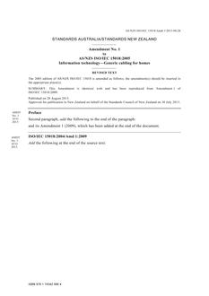 AS/NZS ISO/IEC 15018:2005 Amd 1:2013