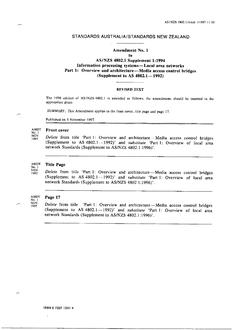 AS/NZS 4802.1 Supplement 1:1994 Amdt 1:1997