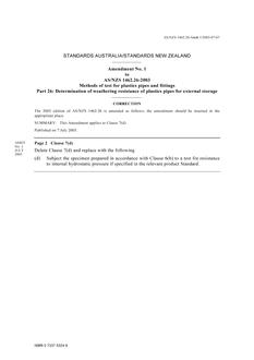 AS/NZS 1462.26:2003 AMDT 1