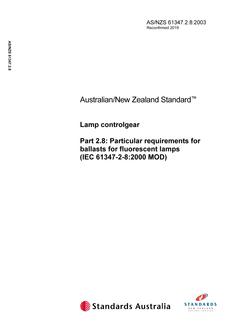 AS/NZS 61347.2.8:2003
