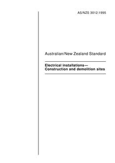 AS/NZS 3012:1995
