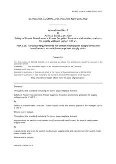 AS/NZS 61558.2.16:2010 AMDT 2