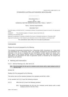 AS/NZS 60745.1:2003 AMDT 3