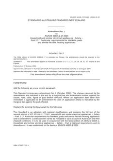 AS/NZS 60335.2.17:2004 AMDT 1