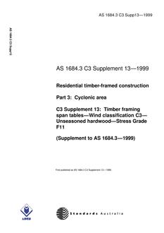 AS 1684.3 C3 SUPP 13-1999