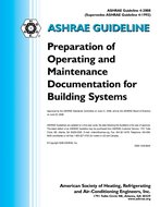 Guideline 4-2008 — Preparation of Operating and Maintenance Documentation for Building Systems