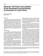4289 — Domestic Hot Water Consumption of the Developed and Developing Communities in South Africa