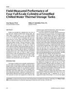 4294 — Field-Measured Performance of Four Full-Scale Cylindrical Stratified Chilled-Water Thermal Storage Tanks