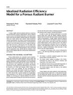 4298 — Idealized Radiation Efficiency Model for a Porous Radiant Burner