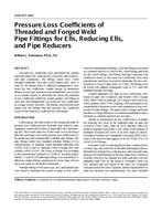 4308 (RP-968) — Pressure Loss Coefficients of Threaded and Forged Weld Pipe Fittings for Ells, Reducing Ells, and Pipe Reducers