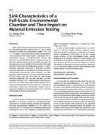 4311 — Sink Characteristics of a Full-Scale Environmental Chamber and Their Impact on Material Emission Testing