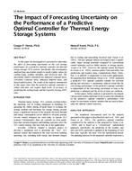 SE-99-02-2 — The Impact of Forecasting Uncertainty on the Performance of a Predictive Optimal Controller for Thermal Energy Storage Systems