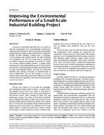 SE-99-10-1 — Improving the Environmental Performance of a Small-Scale Industrial Building Project