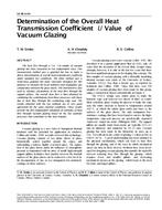 SE-99-12-1 — Determination of the Overall Heat Transmission Coefficient (U Value) of Vacuum Glazing
