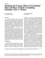 SE-99-13-2 — Modeling the Energy Effects of Combined Heat and Mass Transfer in Building Elements: Part 1-Theory