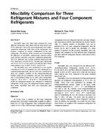 SE-99-14-1 — Miscibility Comparison for Three Refrigerant Mixtures and Four Component Refrigerants